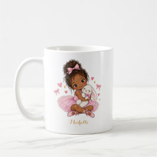 Mug Jolie ballerine noire nom personnalisé