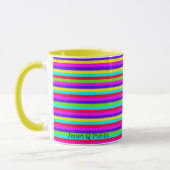 Mug Jolie bande arc-en-ciel avec nom (Gauche)