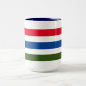 Mug Jolie bande rouge bleu vert sur Arrière - plan bla (Centre)