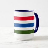 Mug Jolie bande rouge bleu vert sur Arrière - plan bla (Devant droit)