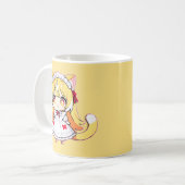 Mug Jolie Blonde Chibi Neko - Robe Midi (Devant gauche)