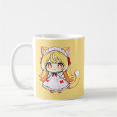 Mug Jolie Blonde Chibi Neko - Robe Midi (Gauche)