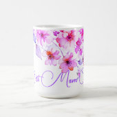 Mug Jolie Boho violet rose Aquarelle rose floral meill (Centre)