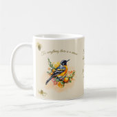 Mug Jolie bouge d'oiseau-chanson Oriole avec citation  (Gauche)