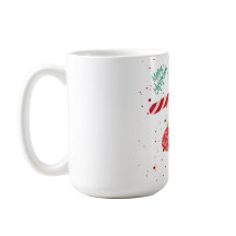 Jolie Canne en Bonbon et Décorations de Noël.