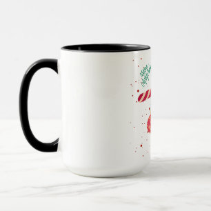 Mug Jolie Canne en Bonbons et Ornements de Noël Vacanc