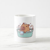 Mug Jolie Capybara Prendre Un Bain Dans Une Baignoire (Centre)