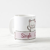 Mug Jolie Célibataire Chat Mignon (Devant gauche)