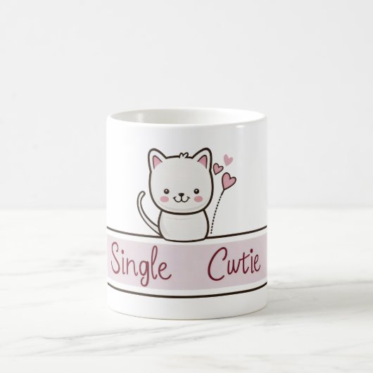 Mug Jolie Célibataire Chat Mignon (Centre)