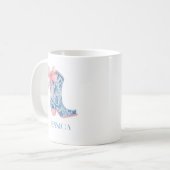 Mug Jolie Chinoiserie Rose & Bleu Bow fille (Devant gauche)