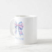 Mug Jolie Chinoiserie rose et bleu Bow Mother (Devant gauche)