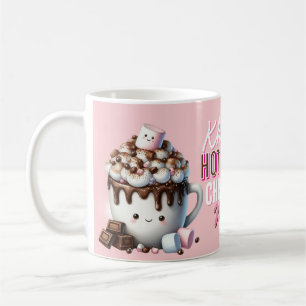 Mug Jolie Chocolat Chaud Rose Noël