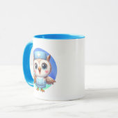 Mug Jolie chouette infirmière ajouter du monogramme (Devant gauche)