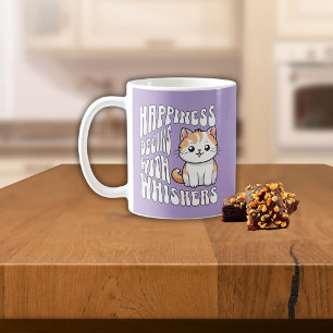 Mug Jolie citation drôle de chat lavande