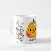 Mug Jolie citrouille crâne en sucre Halloween (Devant gauche)