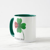 Mug Jolie coccinelle rouge sur Lucky leaf Enfants (Devant gauche)
