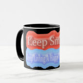 Mug Jolie Conception D'Oeuvres D'Art Sur "Keep Smiling (Devant gauche)