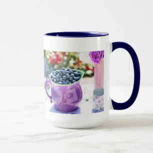Mug Jolie Coupe de café bleu mauve