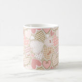 Mug Jolie courtepointe Motif Coeurs roses Bows (Centre)