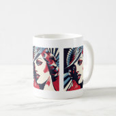 Mug Jolie dame Art Déco (Devant droit)