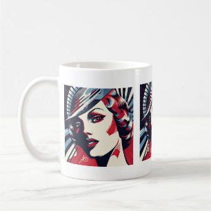 Mug Jolie dame Art Déco