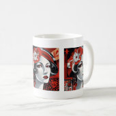 Mug Jolie dame Art Déco (Devant droit)