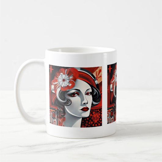 Mug Jolie dame Art Déco (Gauche)