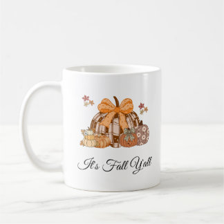 Mug Jolie décoration d'automne en carreaux de citrouil