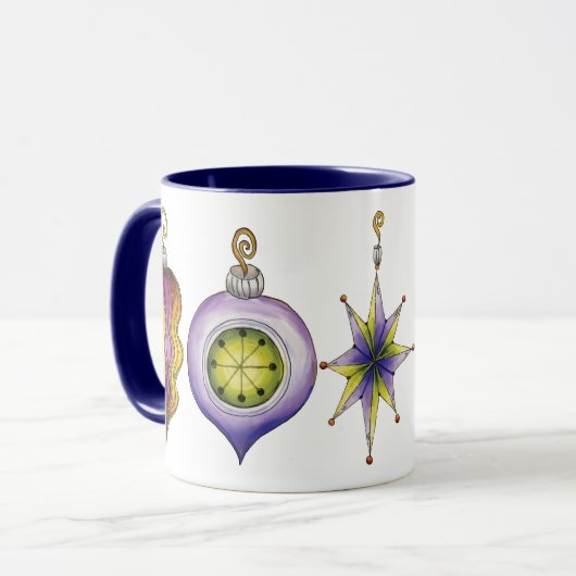 Mug Jolie décoration de Noël, élégante et fantaisie (Devant gauche)