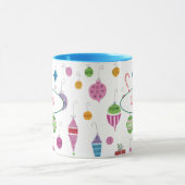 Mug Jolie décoration de Noël rétro Thé personnalisé (Centre)