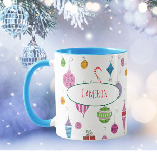 Mug Jolie décoration de Noël rétro Thé personnalisé