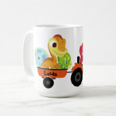 Mug Jolie dinosaure tracteur garçon Retour à l'école A (Devant gauche)