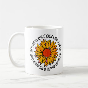 Mug Jolie écriture de tournesol verset bible