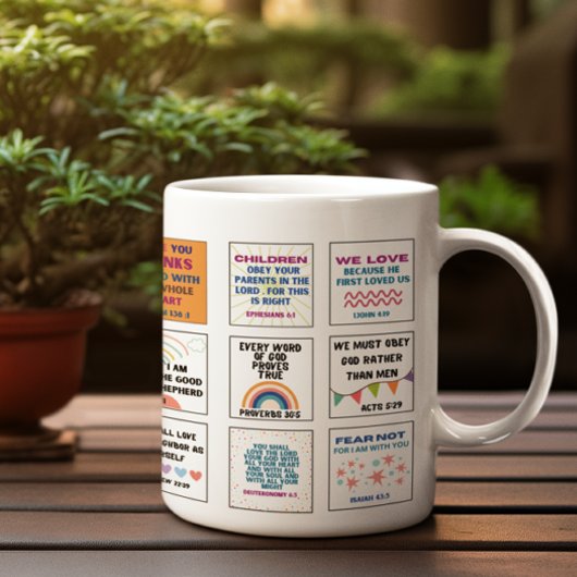 Mug Jolie écriture enfants mémoire verset de la bible