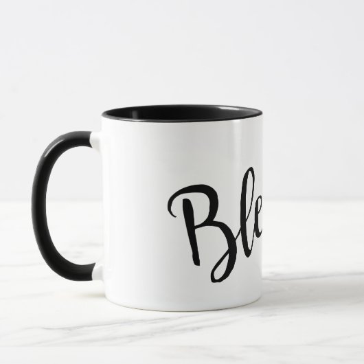 Mug jolie écriture script BLESSED | (Gauche)