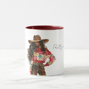 Mug Jolie en pull floral rouge