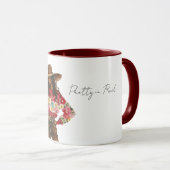 Mug Jolie en pull floral rouge (Devant droit)