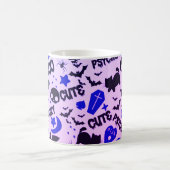 Mug Jolie et amusante Halloween violet, bleu et noir (Centre)