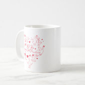 Mug Jolie et drôle Valentine Oie Cœur (Devant gauche)