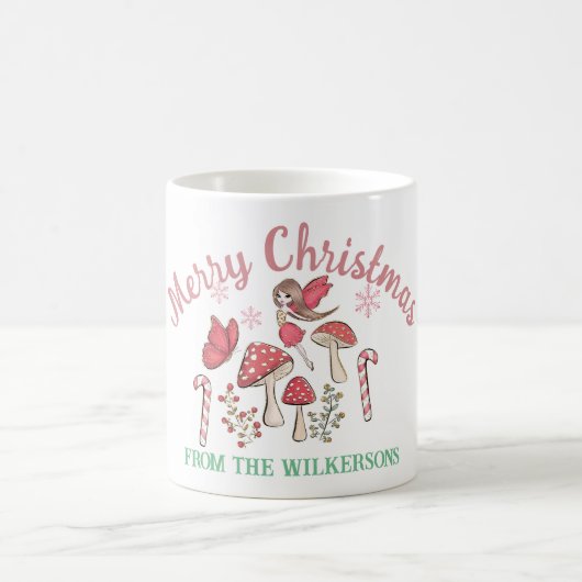 Mug Jolie fée de Noël et champignons (Centre)