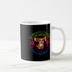Mug Jolie femme disant J Suis Surtout Paix Amour Un