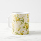 Mug Jolie ferme jaune d'or Floral (Devant gauche)