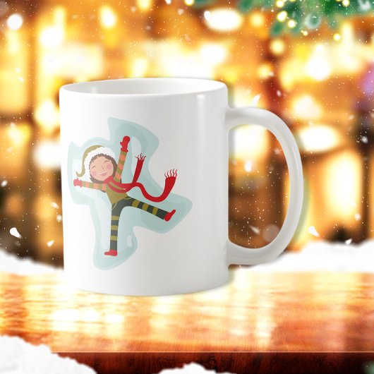 Mug Jolie fille Ange Neige