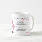 Mug Jolie fille aux cheveux roses Marque coiffant (Devant droit)