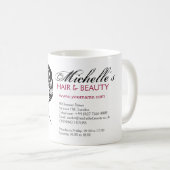 Mug Jolie fille avec cheveux ondulés Icône maquillage (Devant droit)