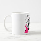 Mug Jolie fille avec cheveux ondulés Marque de coiffur (Gauche)