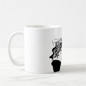 Mug Jolie fille avec cheveux ondulés Marque de coiffur (Gauche)