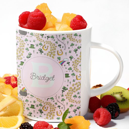 Mug Jolie fille de la Saint Patrick rose