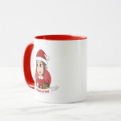 Mug Jolie fille de Noël aux cheveux bruns (Devant gauche)