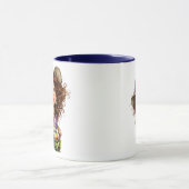 Mug Jolie Fille de Pâques avec Œufs Art de Printemps (Centre)